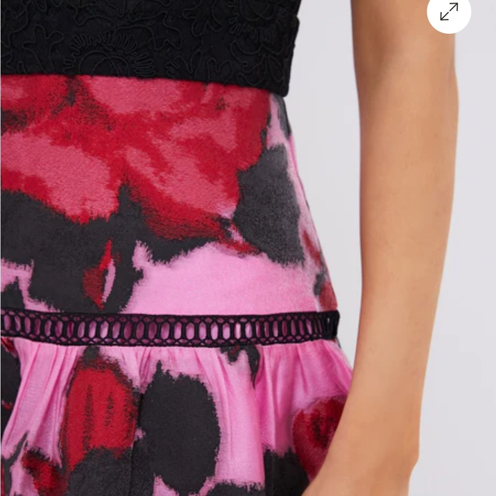 Tuckernuck Black and Pink Floral A-Line Skirt - Picture 4 of 10